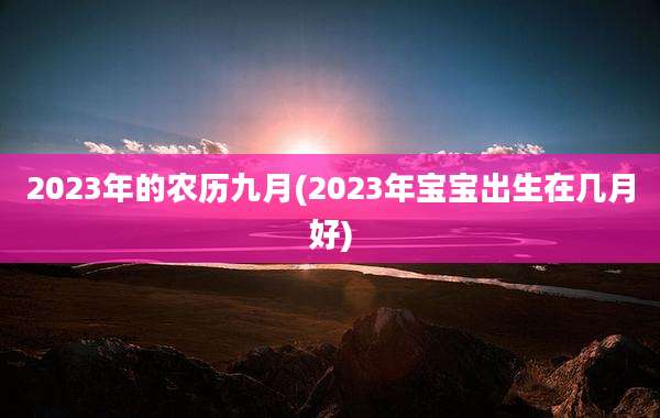 2023年的农历九月(2023年宝宝出生在几月好)