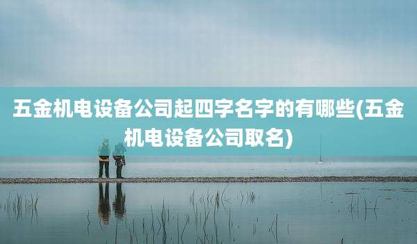 五金机电设备公司起四字名字的有哪些(五金机电设备公司取名)