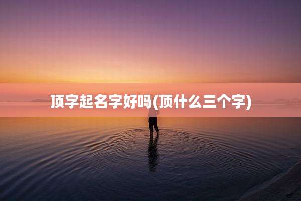 顶字起名字好吗(顶什么三个字)