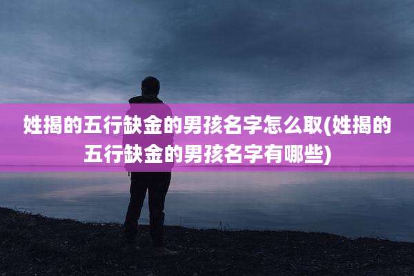 姓揭的五行缺金的男孩名字怎么取(姓揭的五行缺金的男孩名字有哪些)