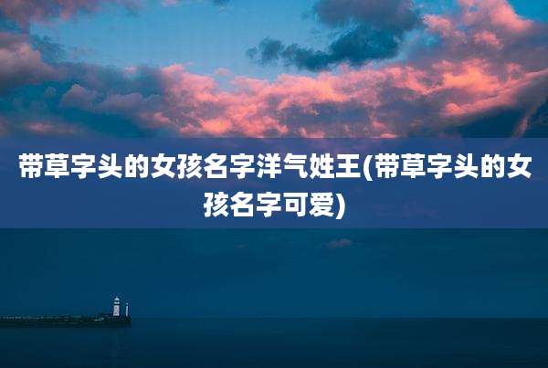 带草字头的女孩名字洋气姓王(带草字头的女孩名字可爱)