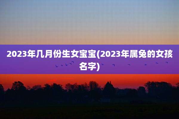 2023年几月份生女宝宝(2023年属兔的女孩名字)