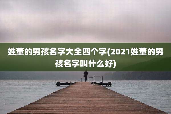 姓董的男孩名字大全四个字(2021姓董的男孩名字叫什么好)