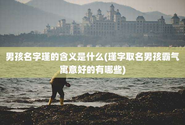 男孩名字瑾的含义是什么(瑾字取名男孩霸气寓意好的有哪些)