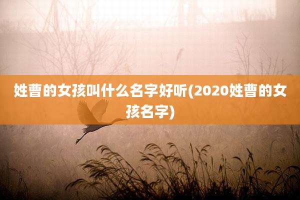 姓曹的女孩叫什么名字好听(2020姓曹的女孩名字)