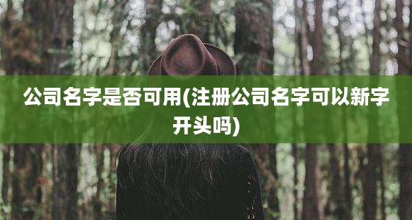 公司名字是否可用(注册公司名字可以新字开头吗)