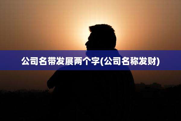 公司名带发展两个字(公司名称发财)
