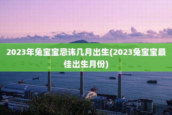 2023年兔宝宝忌讳几月出生(2023兔宝宝最佳出生月份)