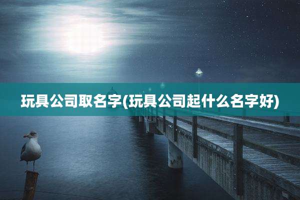 玩具公司取名字(玩具公司起什么名字好)