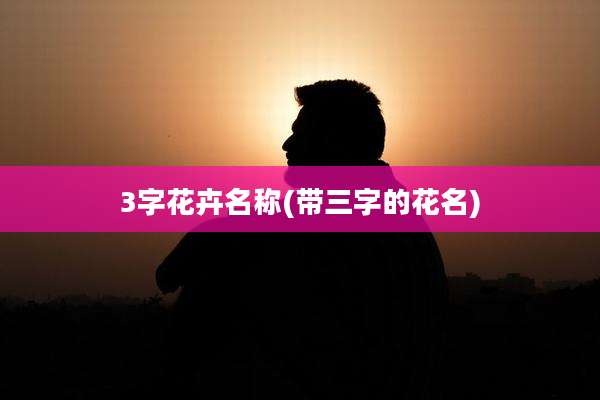 3字花卉名称(带三字的花名)