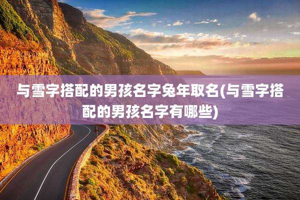 与雪字搭配的男孩名字兔年取名(与雪字搭配的男孩名字有哪些)