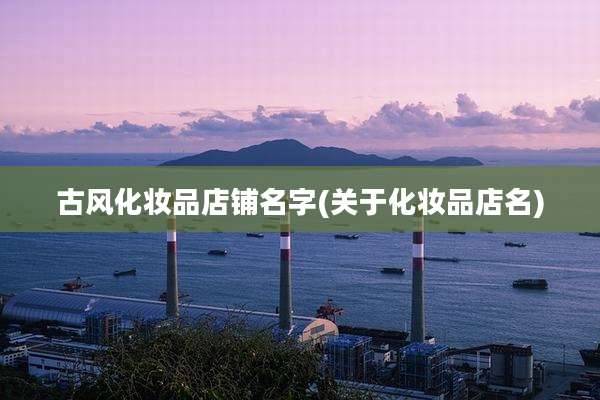 古风化妆品店铺名字(关于化妆品店名)