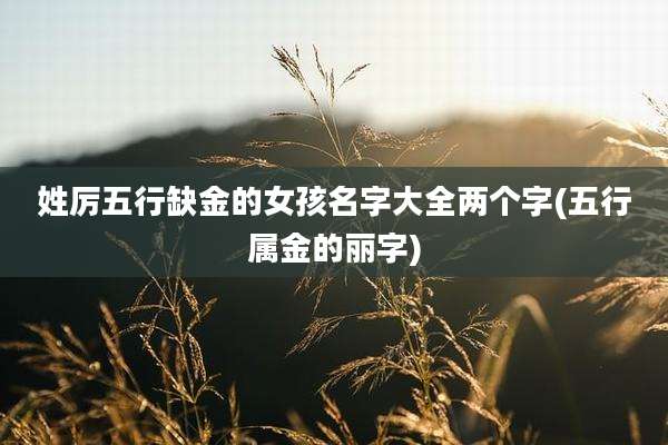姓厉五行缺金的女孩名字大全两个字(五行属金的丽字)