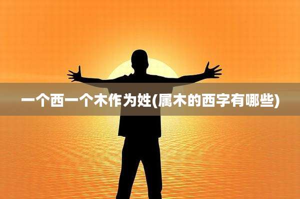 一个西一个木作为姓(属木的西字有哪些)