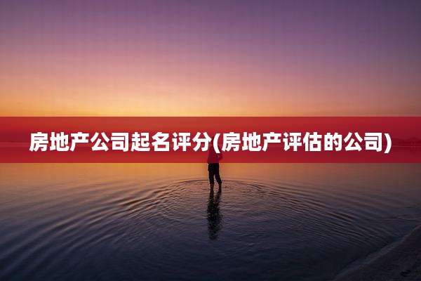 房地产公司起名评分(房地产评估的公司)