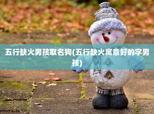 五行缺火男孩取名狗(五行缺火寓意好的字男孩)
