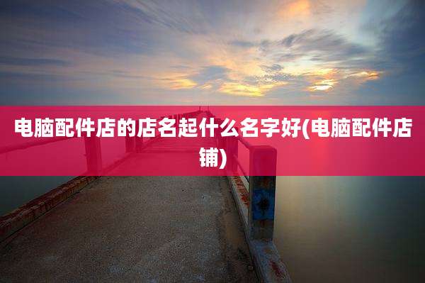 电脑配件店的店名起什么名字好(电脑配件店铺)