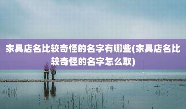 家具店名比较奇怪的名字有哪些(家具店名比较奇怪的名字怎么取)