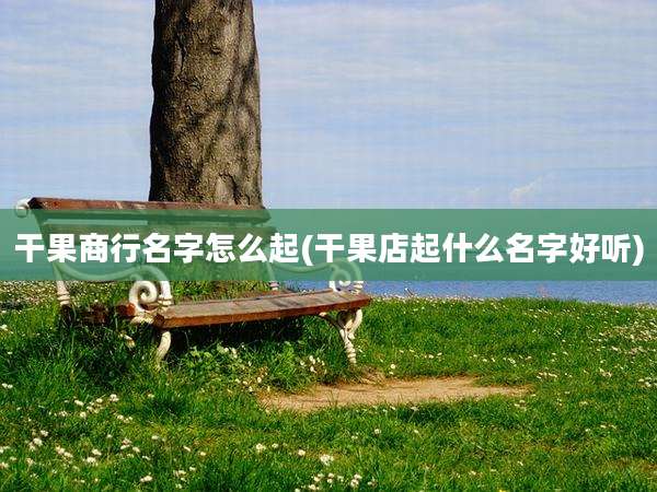 干果商行名字怎么起(干果店起什么名字好听)