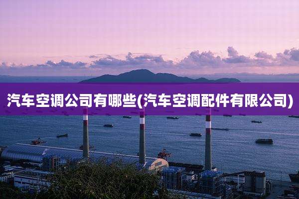 汽车空调公司有哪些(汽车空调配件有限公司)