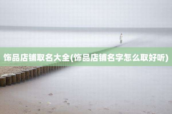 饰品店铺取名大全(饰品店铺名字怎么取好听)