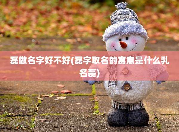 磊做名字好不好(磊字取名的寓意是什么乳名磊)