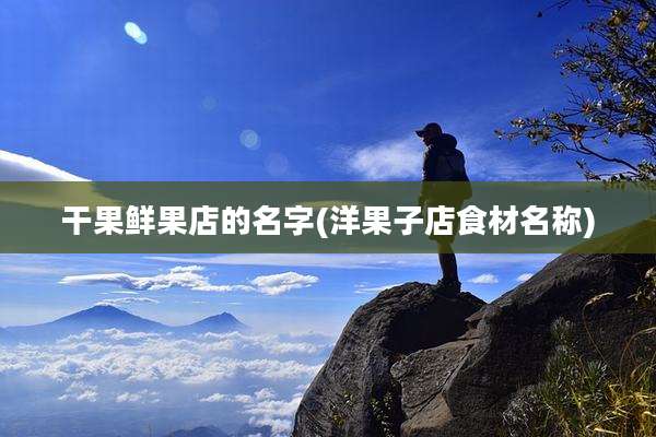 干果鲜果店的名字(洋果子店食材名称)