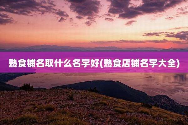 熟食铺名取什么名字好(熟食店铺名字大全)