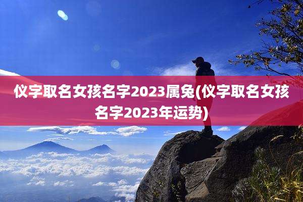 仪字取名女孩名字2023属兔(仪字取名女孩名字2023年运势)