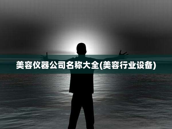 美容仪器公司名称大全(美容行业设备)