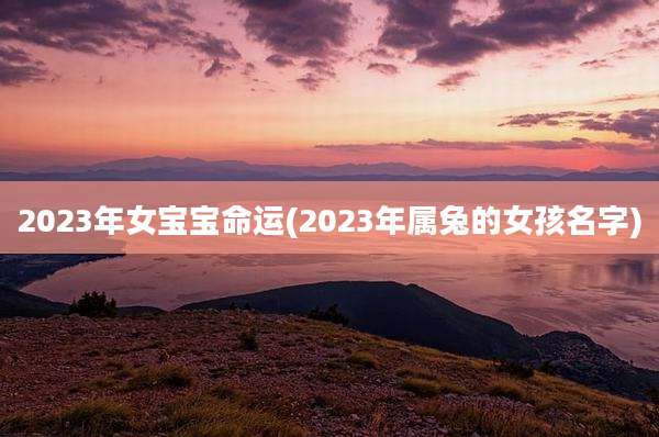 2023年女宝宝命运(2023年属兔的女孩名字)