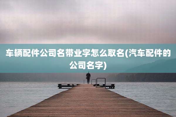 车辆配件公司名带业字怎么取名(汽车配件的公司名字)