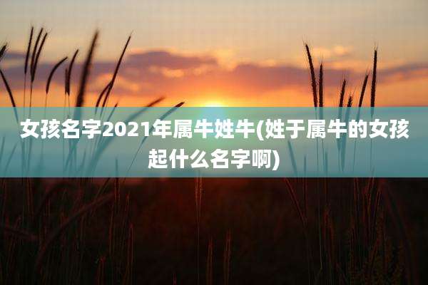 女孩名字2021年属牛姓牛(姓于属牛的女孩起什么名字啊)