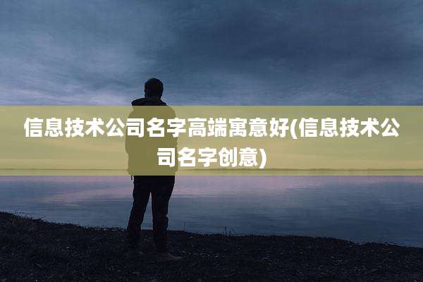 信息技术公司名字高端寓意好(信息技术公司名字创意)
