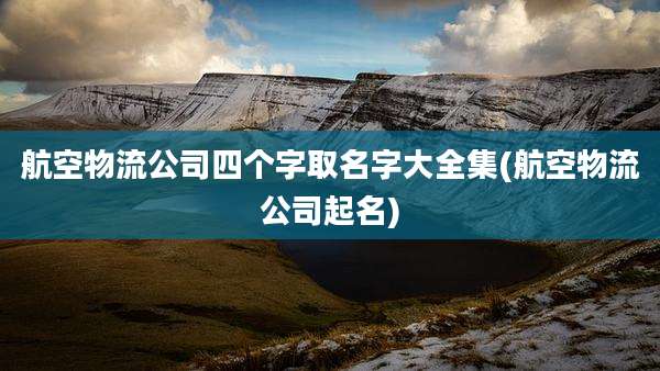 航空物流公司四个字取名字大全集(航空物流公司起名)