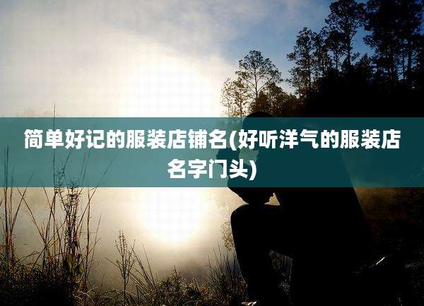 简单好记的服装店铺名(好听洋气的服装店名字门头)