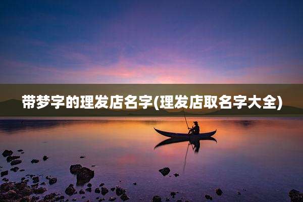 带梦字的理发店名字(理发店取名字大全)