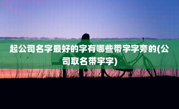 起公司名字最好的字有哪些带宇字旁的(公司取名带宇字)