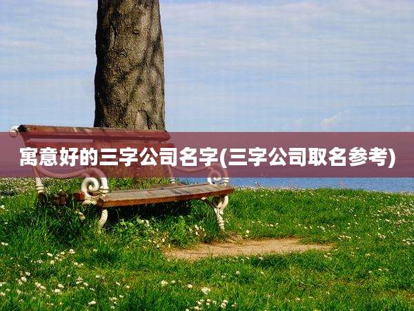 寓意好的三字公司名字(三字公司取名参考)