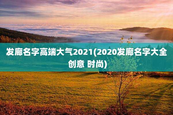 发廊名字高端大气2021(2020发廊名字大全 创意 时尚)