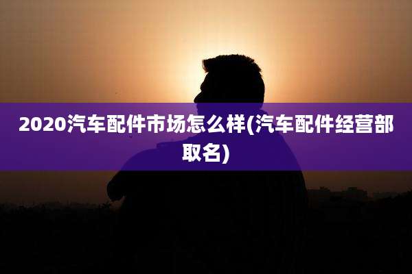 2020汽车配件市场怎么样(汽车配件经营部取名)