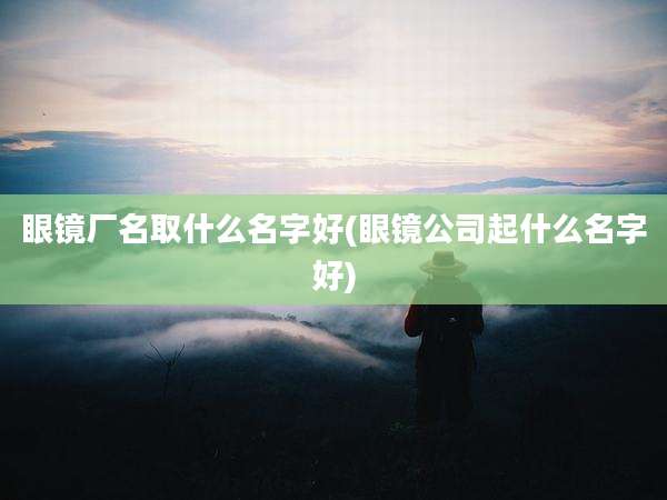 眼镜厂名取什么名字好(眼镜公司起什么名字好)