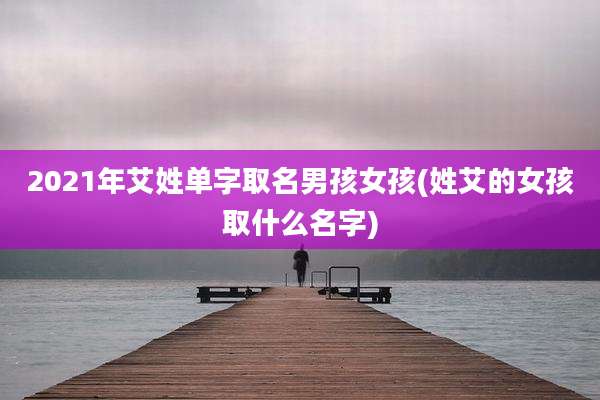 2021年艾姓单字取名男孩女孩(姓艾的女孩取什么名字)