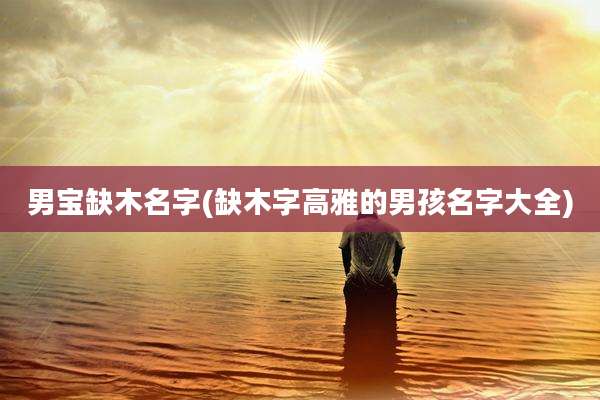 男宝缺木名字(缺木字高雅的男孩名字大全)