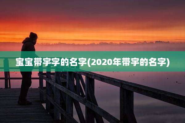 宝宝带宇字的名字(2020年带宇的名字)