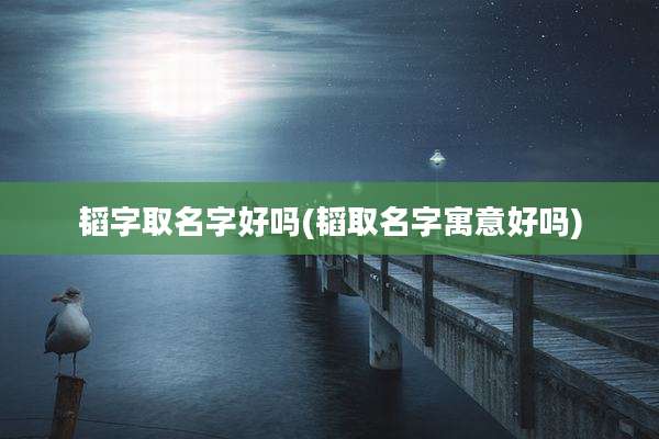韬字取名字好吗(韬取名字寓意好吗)