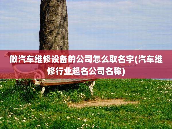 做汽车维修设备的公司怎么取名字(汽车维修行业起名公司名称)