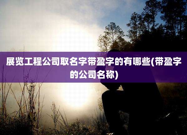 展览工程公司取名字带盈字的有哪些(带盈字的公司名称)