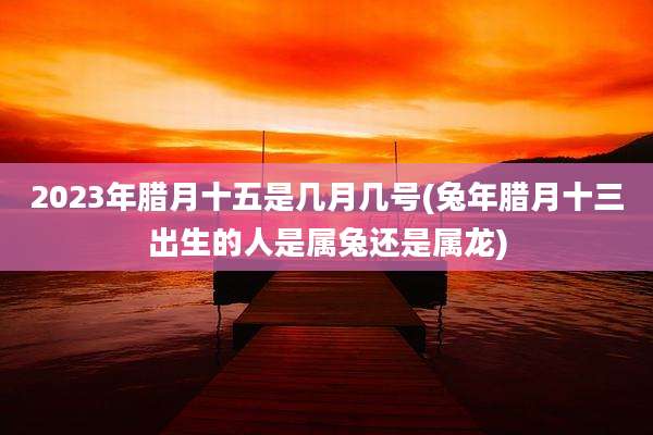 2023年腊月十五是几月几号(兔年腊月十三出生的人是属兔还是属龙)