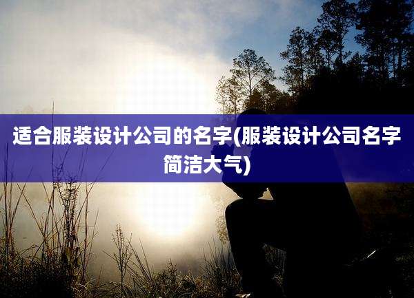 适合服装设计公司的名字(服装设计公司名字简洁大气)